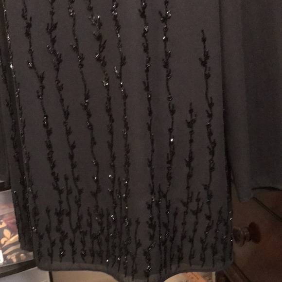 Liz Claiborne Night Black Beaded Formal Top, size 16 - Picture 4 of 11